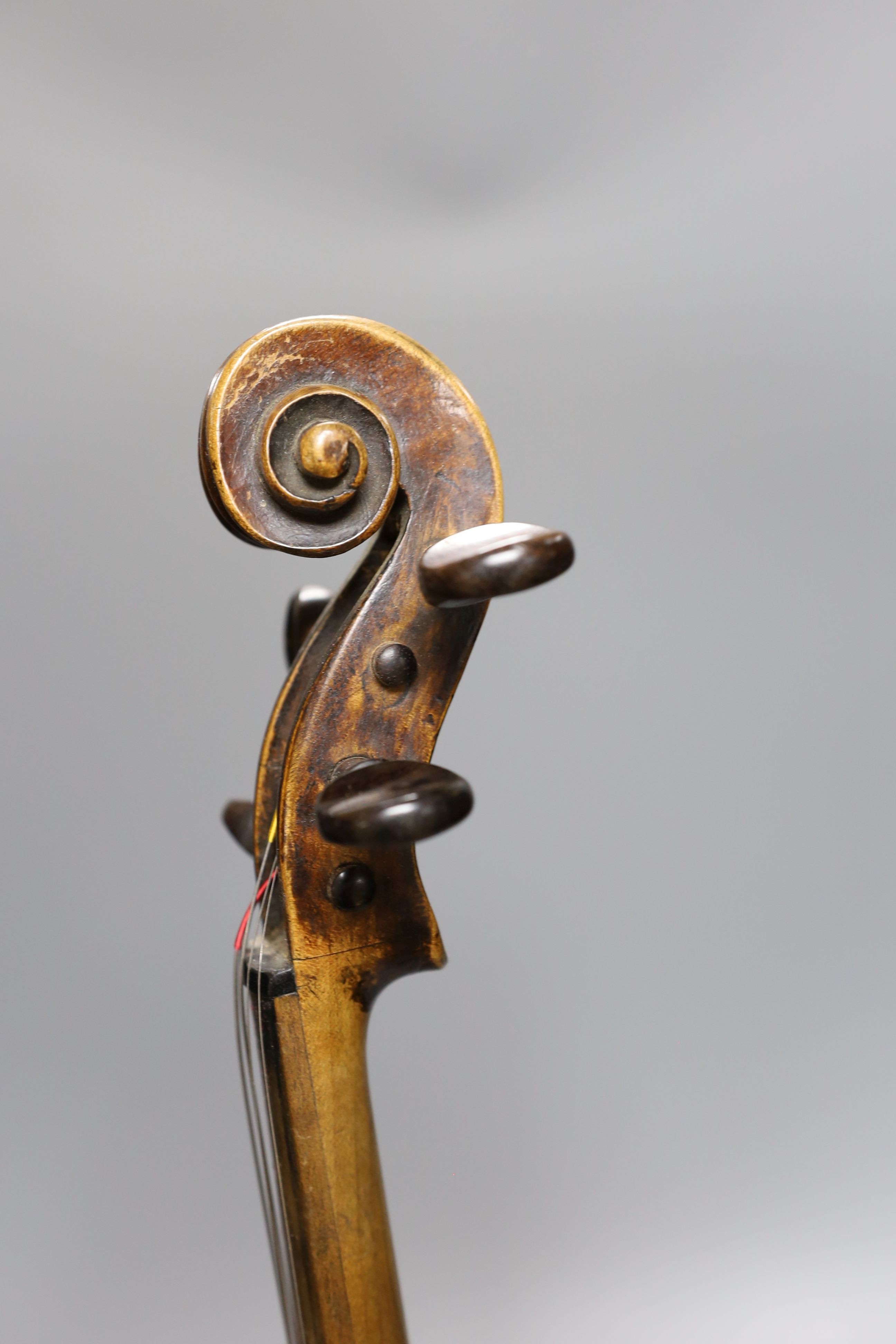 A Duke, London violin, 60 cms long.